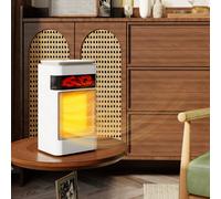 HOMCOM 1500W Fan Electric Heater with 3 Modes, Adjustable Thermostat, White