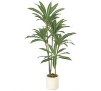 HOMCOM 150cm Artificial Dracaena Tree Bendable Trunks, Green