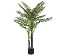 HOMCOM 150cm Artificial Palm Tree with 16 PEVA Leaves, Fake Plant, Green