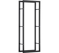 Homcom 150Cm Metal Firewood Log Holder Rack Elevated Design, Base Side Rails