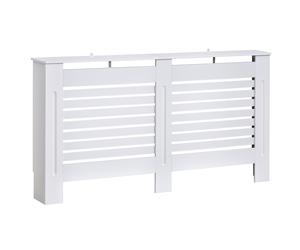 Homcom 152Lx19Wx81H cm Medium-density fibreboard Radiator Cover-White
