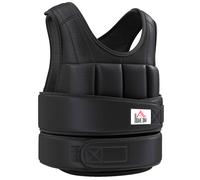HOMCOM 15kg Adjustable Metal Sand Weight Vest Black Aosom UK