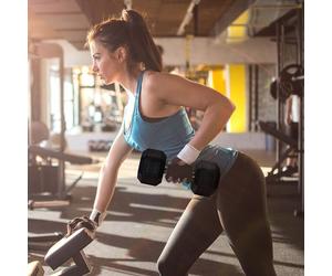 HOMCOM 15KG Single Rubber Hex Dumbbell - Portable Hand Weights for Home Gym
