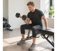 HOMCOM 15KG Single Rubber Hex Dumbbell Portable Hand Weights for Home Gym in Black | Size: Standard HOMCOM Black Standard