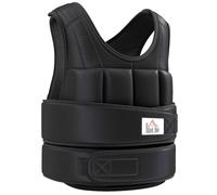 HOMCOM 15kg Weighted Vest, Adjustable Running Weight Vest with 38 Weight Bags for Men or Women Cardio Exercise, Black