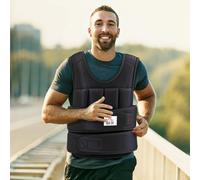 Homcom 15Kgs Adjustable Weight Vest Running Gym Training Weight Loss, Black