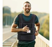 HOMCOM 15KGS Adjustable Weight Vest Running Gym Training Weight Loss, Black