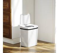 HOMCOM 15L Sensor Bin, Automatic Touchless Kitchen Bin, Battery Operated in White HOMCOM White
