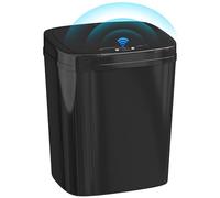 HOMCOM 15L Sensor Bin, Automatic Touchless Kitchen Bin with Dual-Mode Opening, Easy Clean, Battery Operated for Home Office, Bedroom, Bathroom, Black