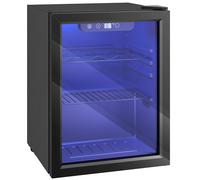 HOMCOM 16 Bottle Wine Cooler, 48 Litre Capacity, 4-16°C Under Counter Drinks Beer Wine Fridge with Glass Door, LED Light, Black