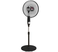 HOMCOM 16" Pedestal Standing Floor Fan, Oscillation Cooling Fan with Remote Control, Black