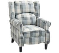 HOMCOM 160° Reclining Armchair, with Footrest, Cat Scratch Resistant, Grey Aosom UK