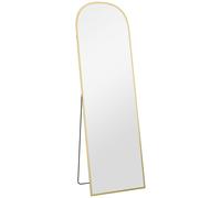 HOMCOM 162cm Aluminium Frame Standing Mirror - Gold