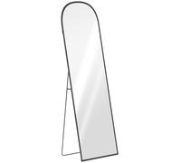 HOMCOM 165cm Aluminium Frame Standing Mirror - Black