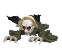 167 cm Halloween Outdoor Decoration Crawling Zombie, Sound Activated HOMCOM Green One Size
