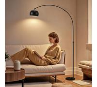 HOMCOM 167cm Arc Floor Lamp Modern Adjustable with Foot Switch Black