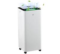 HOMCOM 16L/Day 3.5L Dehumidifier And Air Filter, 24H Timer For Home Laundry Basement, White
