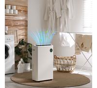 HOMCOM 16L/Day 5.5L Dehumidifier With Air Purifier, Uvc, Ioniser, Timer, White, White