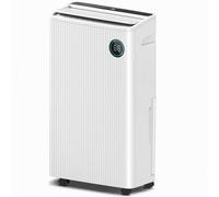 HomCom Dehumidifier 16L/Day 5.5L Tank – Air Purifier, UVC, Ioniser, Timer – White