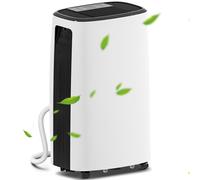 HOMCOM 16L Per Day Dehumidifier with Washable Filter and Timer - White, White