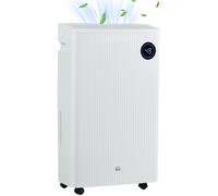 Homcom 16L/Day 5.5L Dehumidifier With Air Purifier, Uvc, Ioniser, Timer, White, none