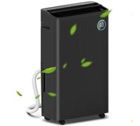HOMCOM 16L/Day Dehumidifier with Air Purifier, HEPA Filter, UVC, Black