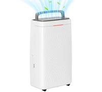 HOMCOM 16L/Day Portable Dehumidifier Clothes Dryer with Air Filter, 5.5L Water Tank, Humidity Light, for Home, Bedroom, Laundry Drying, White Aosom UK