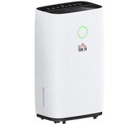 HOMCOM Portable Quiet Dehumidifier for Home Electric Air DeHumidifier - White - 16L/Day