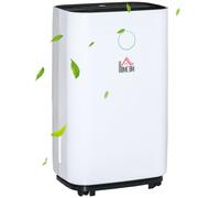 HOMCOM 16L/Day Quiet Dehumidifier for Home Laundry Bedroom Basement, 4000ML Electric Moisture Air De-Humidifier with 3 Modes, White Aosom UK
