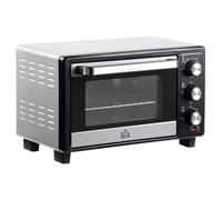 HOMCOM 16L Mini 1400W Countertop Oven - Black/Silver Tone