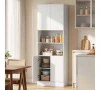 HOMCOM 170cm Kitchen Pantry Cabinet with Soft-Close Hinges in White HOMCOM White