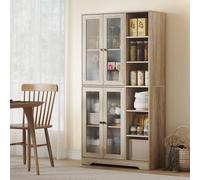 Homcom 172 Cm Tall Kitchen Cupboard, Pantry Storage Cabinet In Light Grey