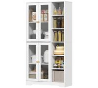 Homcom 172 Cm Tall Kitchen Cupboard, Pantry Storage Cabinet, White