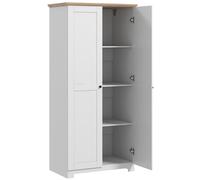 172cm Wooden Storage Cabinet Cupboard With 2 Doors 4 Shelves White