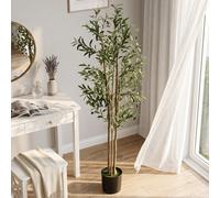 HOMCOM 175 cm Artificial Olive Tree, Tall Faux Plant with 787 Leaves