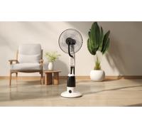 HOMCOM 18 Pedestal Fan with Water Mist Spray Standing Fan 2.8L Tank