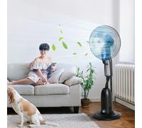HOMCOM 18" Pedestal Fan with Water Mist Spray Standing Fan, 2.8L Tank