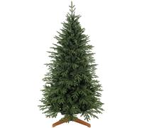 HOMCOM 180 cm Artificial Christmas Tree Solid Pine Wood Stand, Green | Size: 6ft HOMCOM Green 6ft