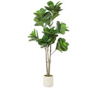 HOMCOM 180cm Artificial Fiddle Leaf Fig Tree - Green