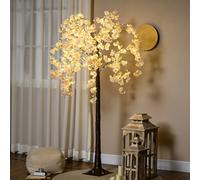 Homcom 180Cm Cherry Blossom Tree Light With 350 Led Lights Fake Sakura Tree