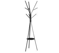HOMCOM 180cm Free Standing Coat Rack Metal Shelf Holder Stand Display Clothes Ha