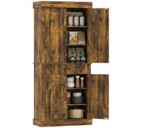 Homcom 180Cm Kitchen Pantry, Kitchenstorage Cabinet With Shelves, Brown Brown