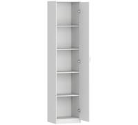 HOMCOM 180cm Tall Kitchen Cupboard, Freestanding 5-Tier Pantry Storage Cabinet with Adjustable Shelf, White