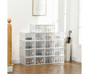 Homcom 18PCS Clear Shoe Box