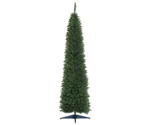 HOMCOM 2.1m Artificial Christmas Tree Pine Tree W/Plastic Stand-Green Aosom UK