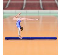 Homcom 2.1M Balance Beam Trainer Fold Performance Gymnastics, Blue
