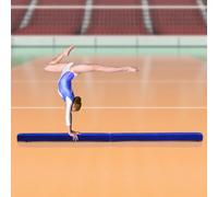 HOMCOM 2.1m Balance Beam Trainer Fold Performance Gymnastics, Blue