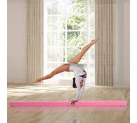 Homcom 2.1M Balance Beam Trainer Fold Performance Gymnastics, Pink Pink