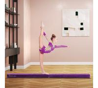 HOMCOM 2.4m Balance Beam Trainer Fold Performance Gymnastics, Purple