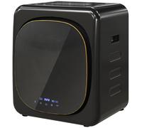 HOMCOM Vented Tumble Dryer wth 2.5kg Dry Capacity, 800W, Black | Compact Tumble Dryer with Multiple Modes, Freestanding Stackable Clothes Drying Machine for Flat RVs, 48x40x56cm
